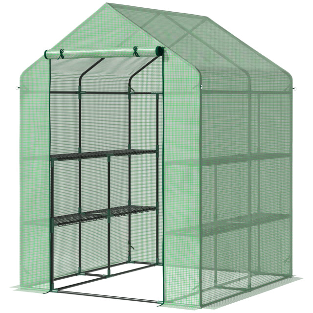 4goodz Outsunny foliekas loopkas met 8 planken bijv. voor tomaten 3128617 large
