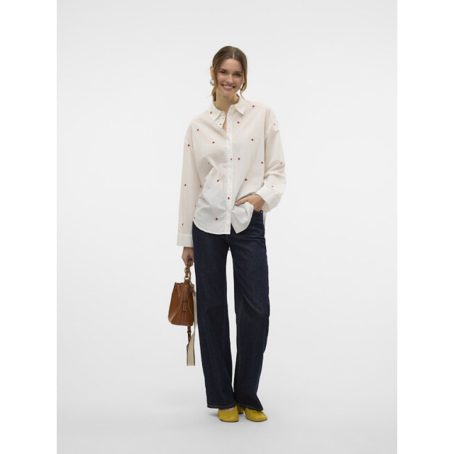 Vero Moda vmodona ls shirt wvn ga 10324629 snow white 06615.112.0040 large