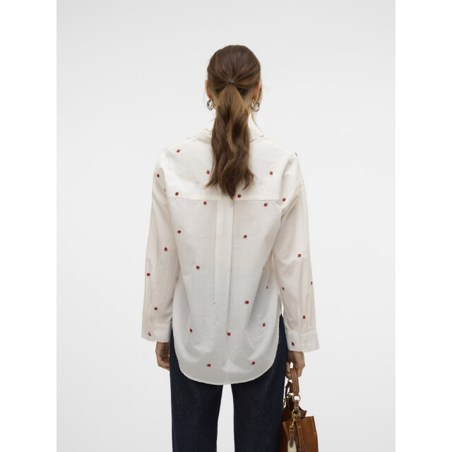 Vero Moda vmodona ls shirt wvn ga 10324629 snow white 06615.112.0040 large