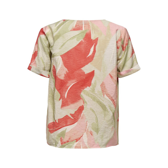 Jacqueline de Yong camille s/s v-neck top wvn 15347361 sandshell rose of sharon 06613.349.0050 large