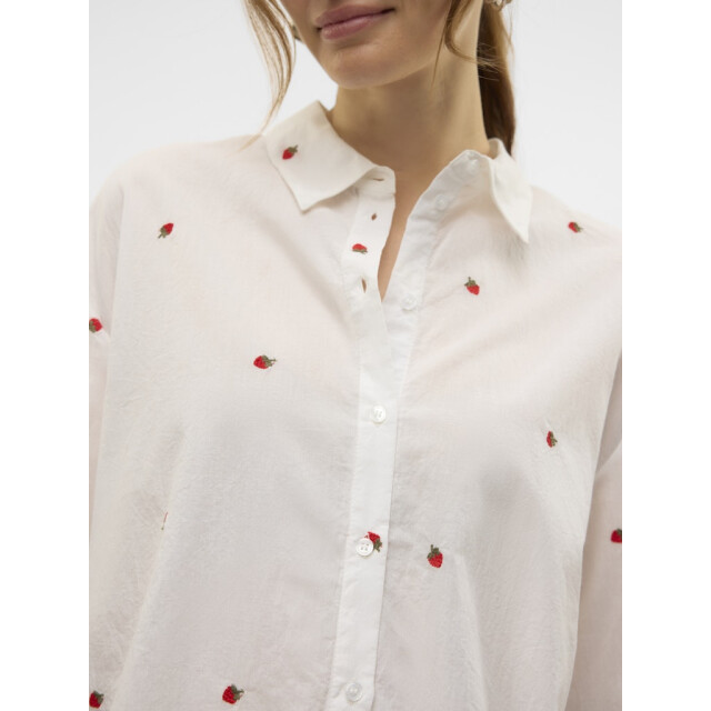 Vero Moda vmodona ls shirt wvn ga 10324629 snow white 06615.112.0040 large