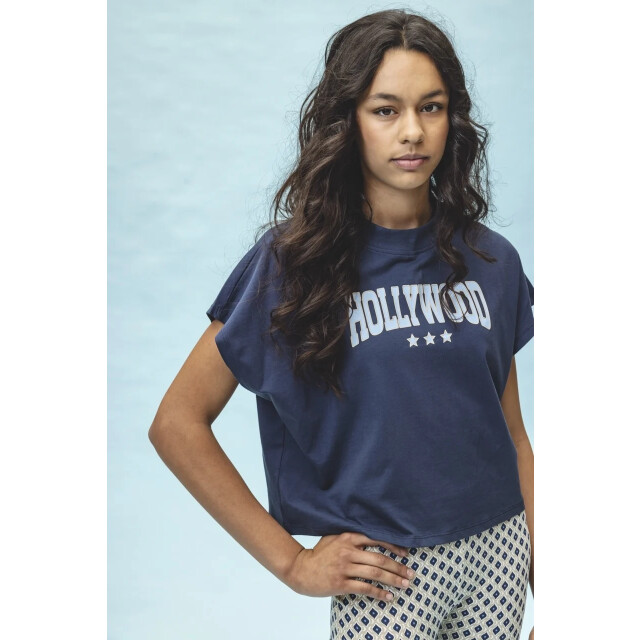 Looxs Revolution T-shirt navy hollywood voor meisjes in de kleur 2512-5415-191 large