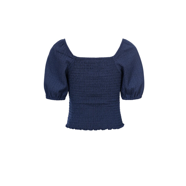 Looxs Revolution Navy top met smock voor meisjes in de kleur 2512-5133-191 large