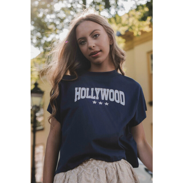 Looxs Revolution T-shirt navy hollywood voor meisjes in de kleur 2512-5415-191 large