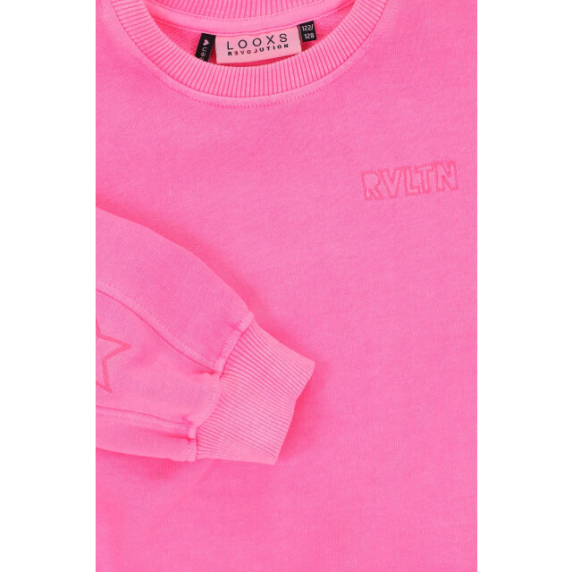 Looxs Revolution Cropped sweater neon pink voor meisjes in de kleur 2512-5330-232 large