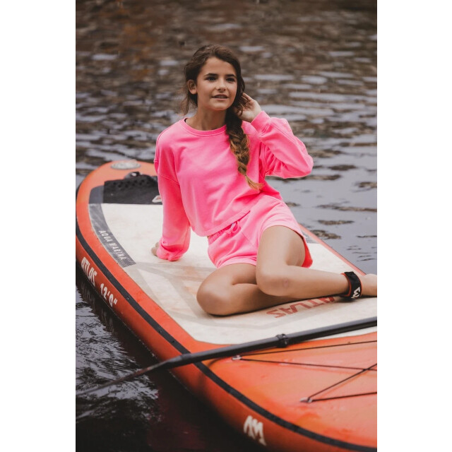 Looxs Revolution Cropped sweater neon pink voor meisjes in de kleur 2512-5330-232 large