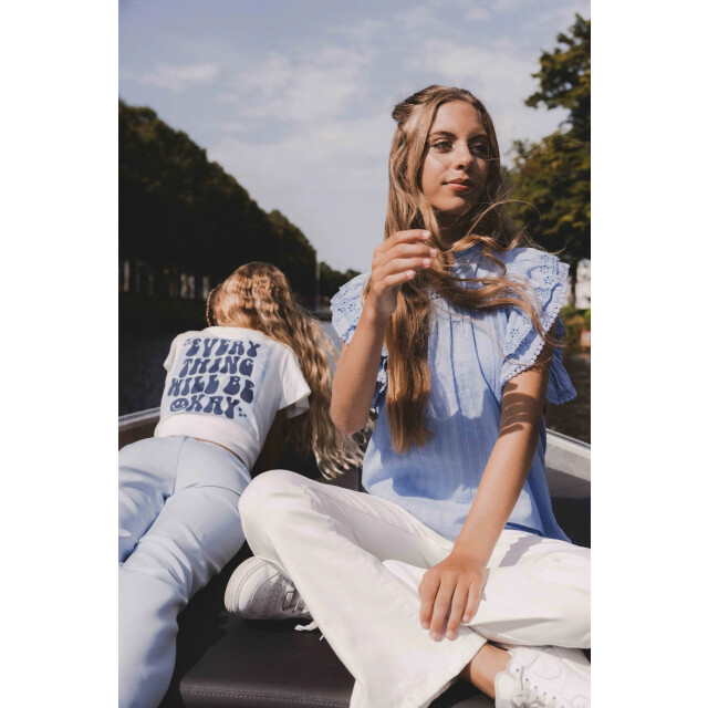 Looxs Revolution Boho top sky blue voor meisjes in de kleur 2512-5128-105 large