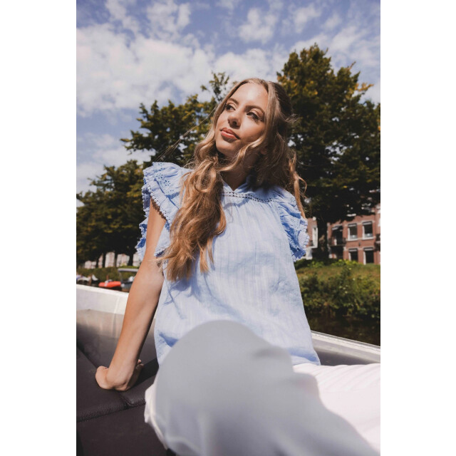 Looxs Revolution Boho top sky blue voor meisjes in de kleur 2512-5128-105 large
