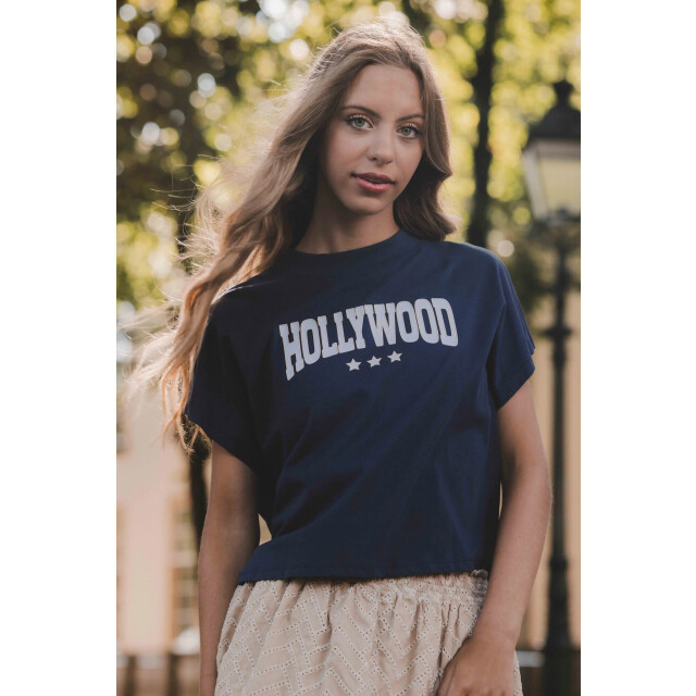 Looxs Revolution T-shirt navy hollywood voor meisjes in de kleur 2512-5415-191 large