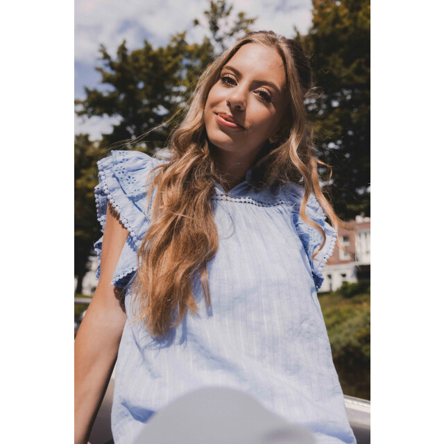 Looxs Revolution Boho top sky blue voor meisjes in de kleur 2512-5128-105 large