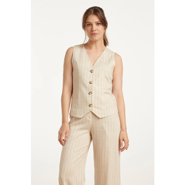 Smashed Lemon 25128 sand linnen waistcoat 25128-720-999 large