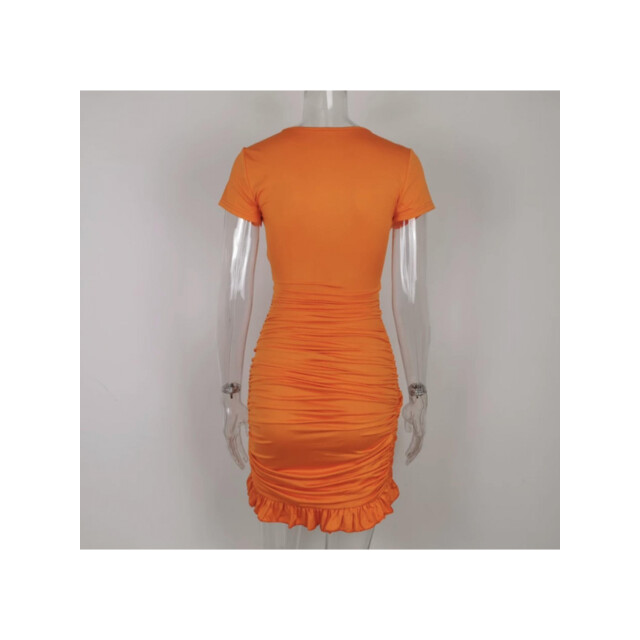 The Dezzy Factory Chloë dress | orange & black 2400026 large