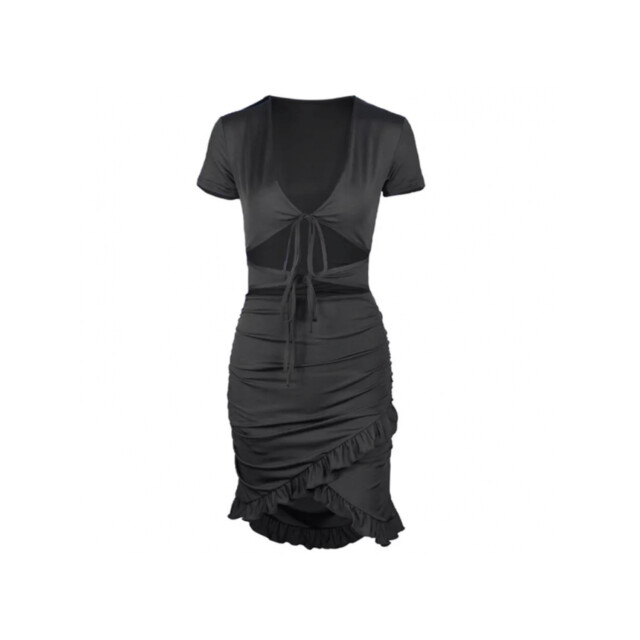The Dezzy Factory Chloë dress | orange & black 2400026-1 large