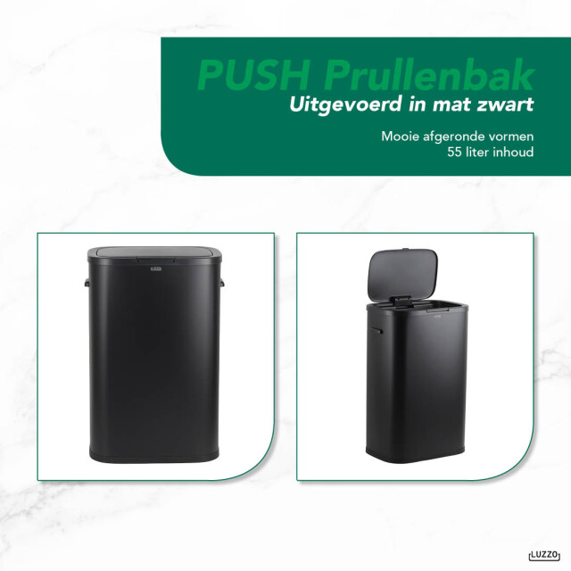 Luzzo ® new jersey push prullenbak 55 liter mat 3047826 large