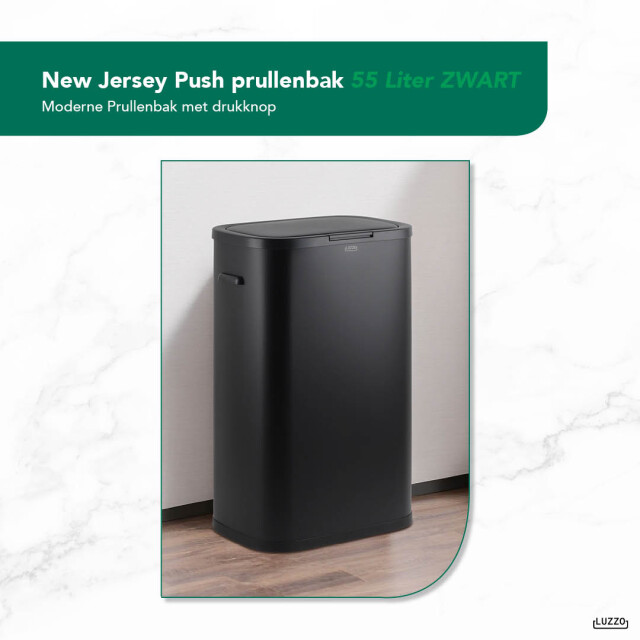Luzzo ® new jersey push prullenbak 55 liter mat 3047826 large