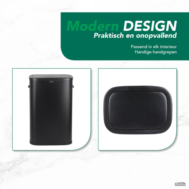 Luzzo ® new jersey push prullenbak 55 liter mat 3047826 large