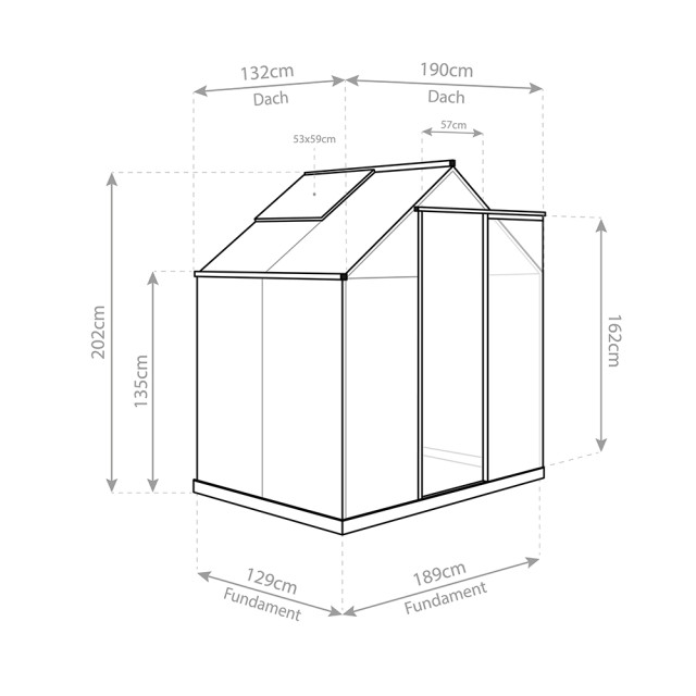 Westmann Aluminium kas flora 64 zilver 132x190x201cm 3078565 large