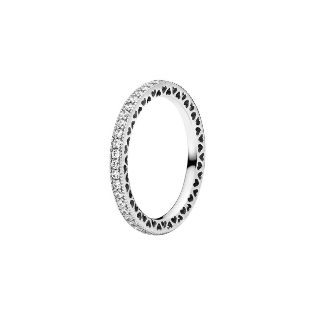 Mijn bedels Sterling zirkonia hartenring MBCC2427|52 large