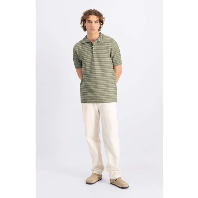 Law of the sea Vague jacquard knitted polo LAW-10059-405 large