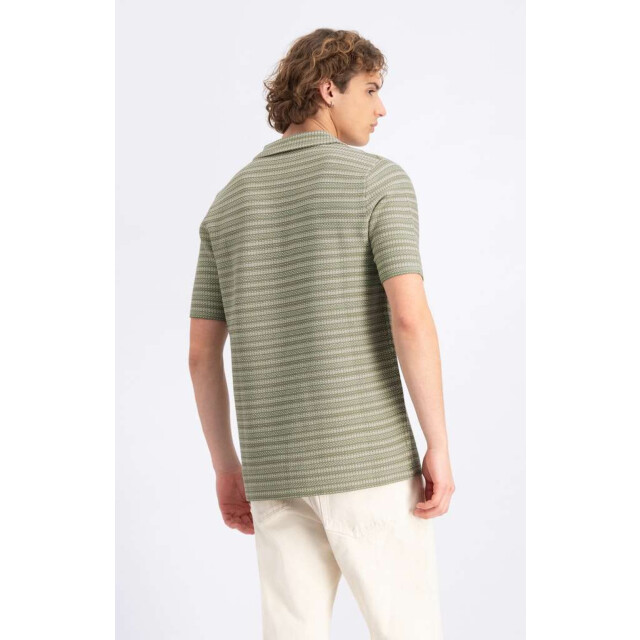Law of the sea Vague jacquard knitted polo LAW-10059-405 large