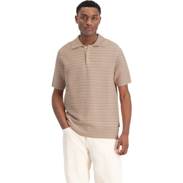 Law of the sea Vague jacquard knitted polo LAW-10059-809 large