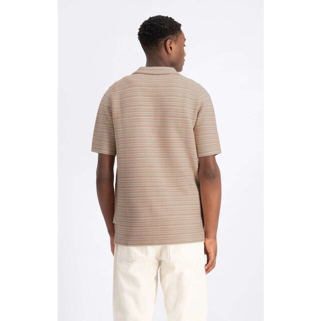 Law of the sea Vague jacquard knitted polo LAW-10059-809 large