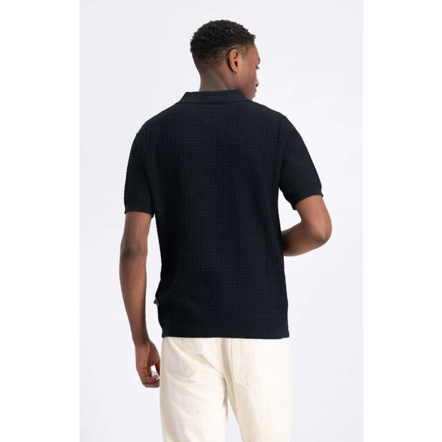 Law of the sea Yohei structure knitted polo LAW-10060-301 large