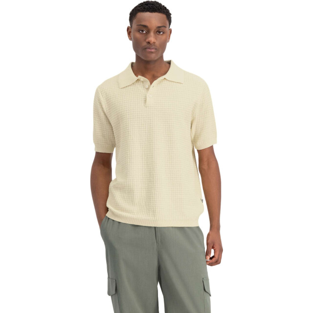 Law of the sea Yohei structure knitted polo LAW-10060-502 large