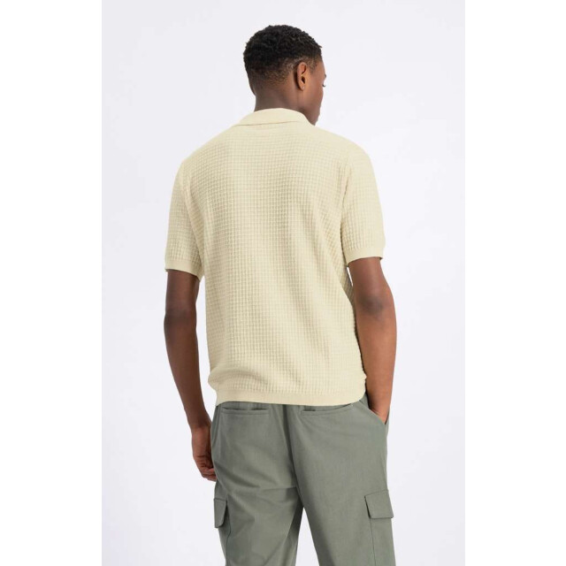Law of the sea Yohei structure knitted polo LAW-10060-502 large