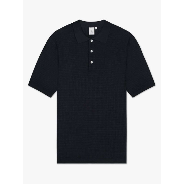 Law of the sea Yohei structure knitted polo LAW-10060-301 large