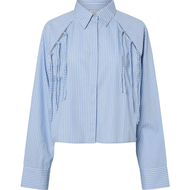 Y.A.S Yasastor ls short shirt s. clear sky/stripes 26037275-288697001 large
