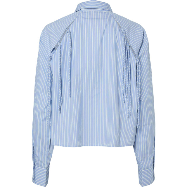 Y.A.S Yasastor ls short shirt s. clear sky/stripes 26037275-288697001 large