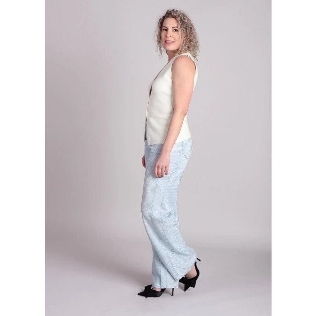 Homage to Denim Homage straight jeans h curved seams and strass  large