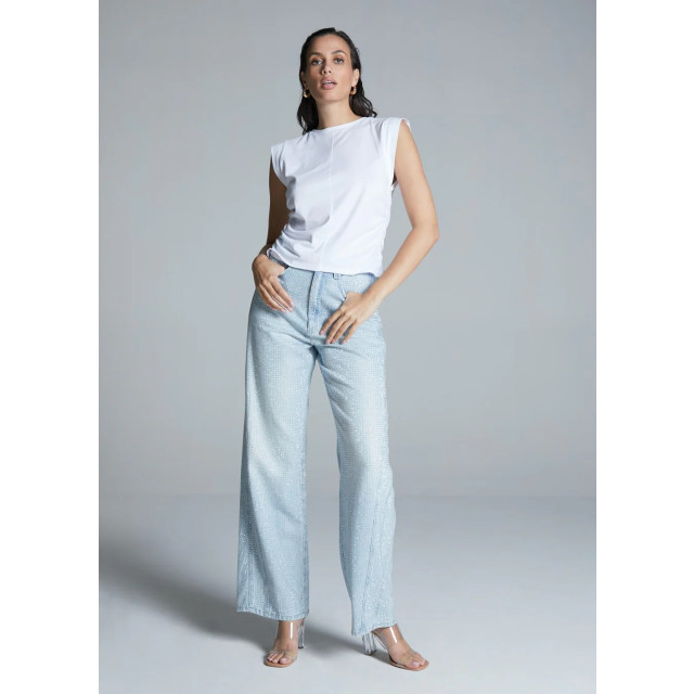 Homage to Denim Homage straight jeans h curved seams and strass  large