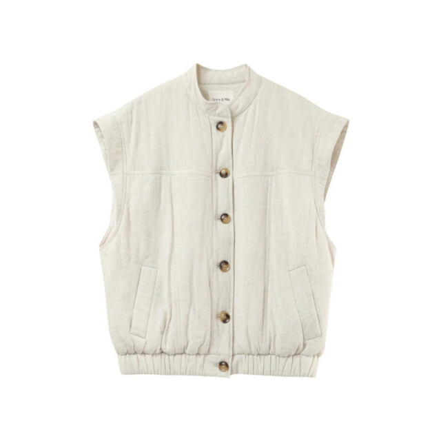 Grace & Mila Placide mouwloos jasje gewatteerd oversized 9309794206024 large