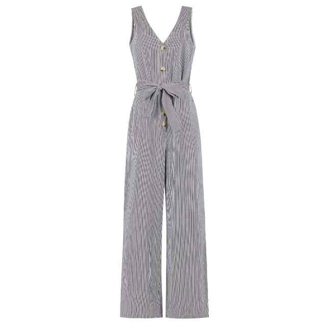 FRNCH Maddie jumpsuit gestreept strikceintuur 9317362139464 large