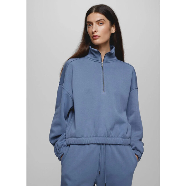 Moss Copenhagen Licht sweater halve rits ethella 8970459316552 large