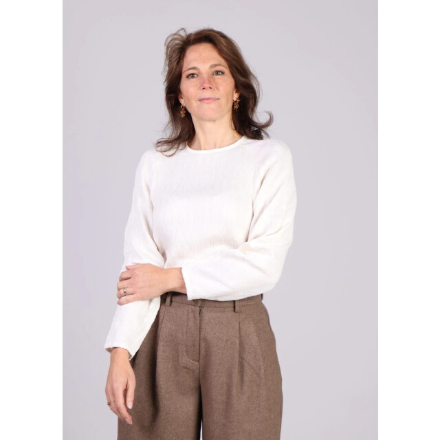 Moss Copenhagen Te blouse structuur en ronde hals miesha 8970458497352 large
