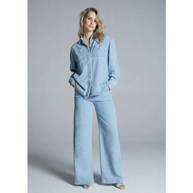 Homage to Denim Homage flowy palazzo jeans light soft blue 9334506684744 large