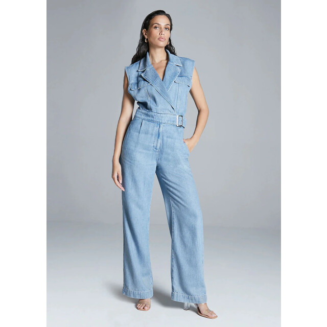 Homage to Denim Homage flowy sleeveless cross over jumpsuit licht 9334512419144 large