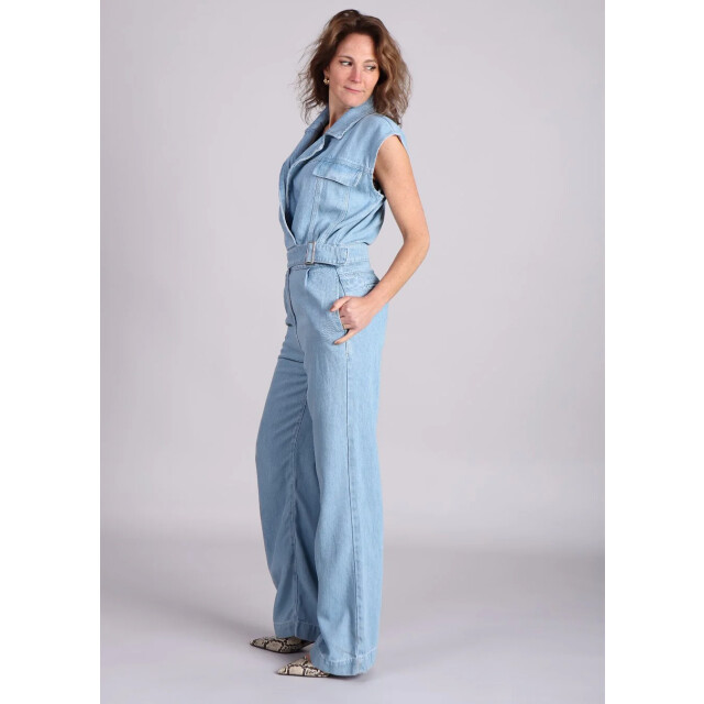Homage to Denim Homage flowy sleeveless cross over jumpsuit licht 9334512419144 large