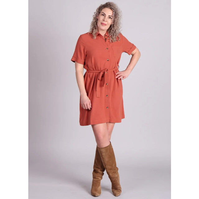Grace & Mila Paquita jurk kort terracotta 9310265377096 large