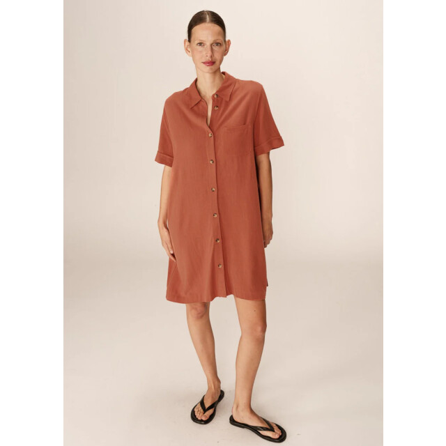 Grace & Mila Paquita jurk kort terracotta 9310265377096 large