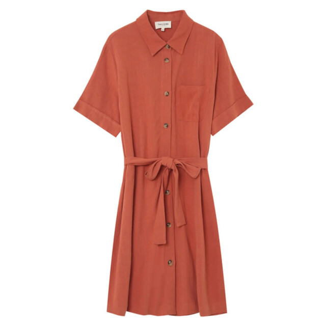 Grace & Mila Paquita jurk kort terracotta 9310265377096 large
