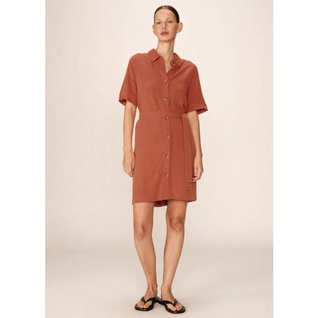 Grace & Mila Paquita jurk kort terracotta 9310265377096 large
