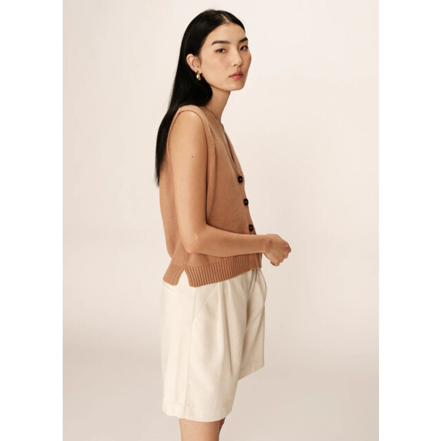 Grace & Mila Pancake gilet camel 9309987635528 large