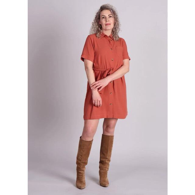Grace & Mila Paquita jurk kort terracotta 9310265377096 large