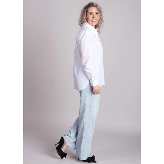 Homage to Denim Homage straight jeans h curved seams and strass  large