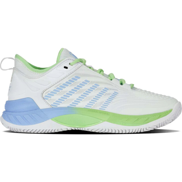K-Swiss hypercourt supreme 2 clay tennisschoenen gravel dames wit-blauw 068152_102-8 large