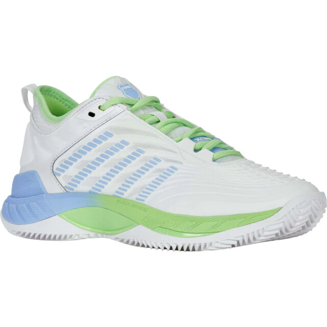 K-Swiss hypercourt supreme 2 clay tennisschoenen gravel dames wit-blauw 068152_102-8 large